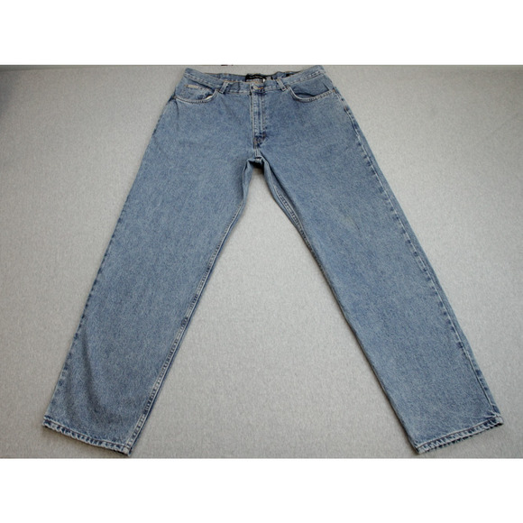 Calvin Klien Jeans Mens 38 x 34 Blue Cotton Easy Fit Straight Double Stone Wash - Picture 1 of 10
